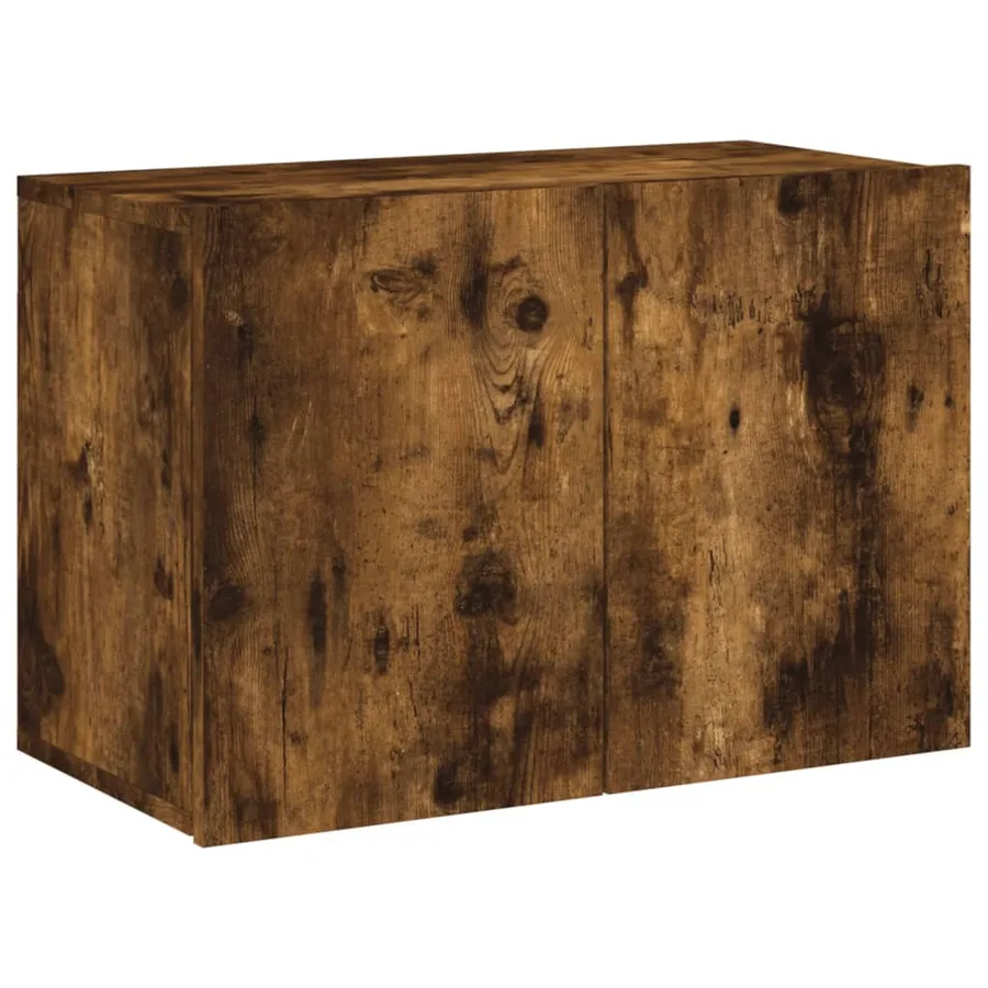 Unités murales TV 5 pcs chêne fumé bois d'ingénierie - 6