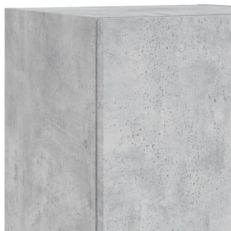 Ensemble de meubles TV muraux 7pcs et lumières LED gris béton - 11