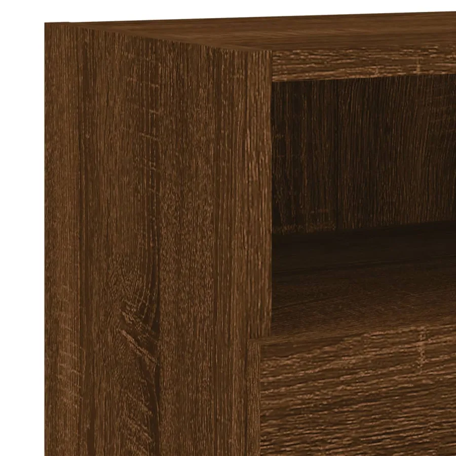 Meuble TV mural chêne marron 60x30x30 cm bois d'ingénierie - 11