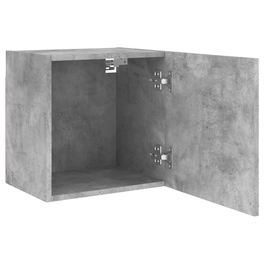 Meuble TV mural gris béton 40,5x30x40 cm bois d'ingénierie - 7