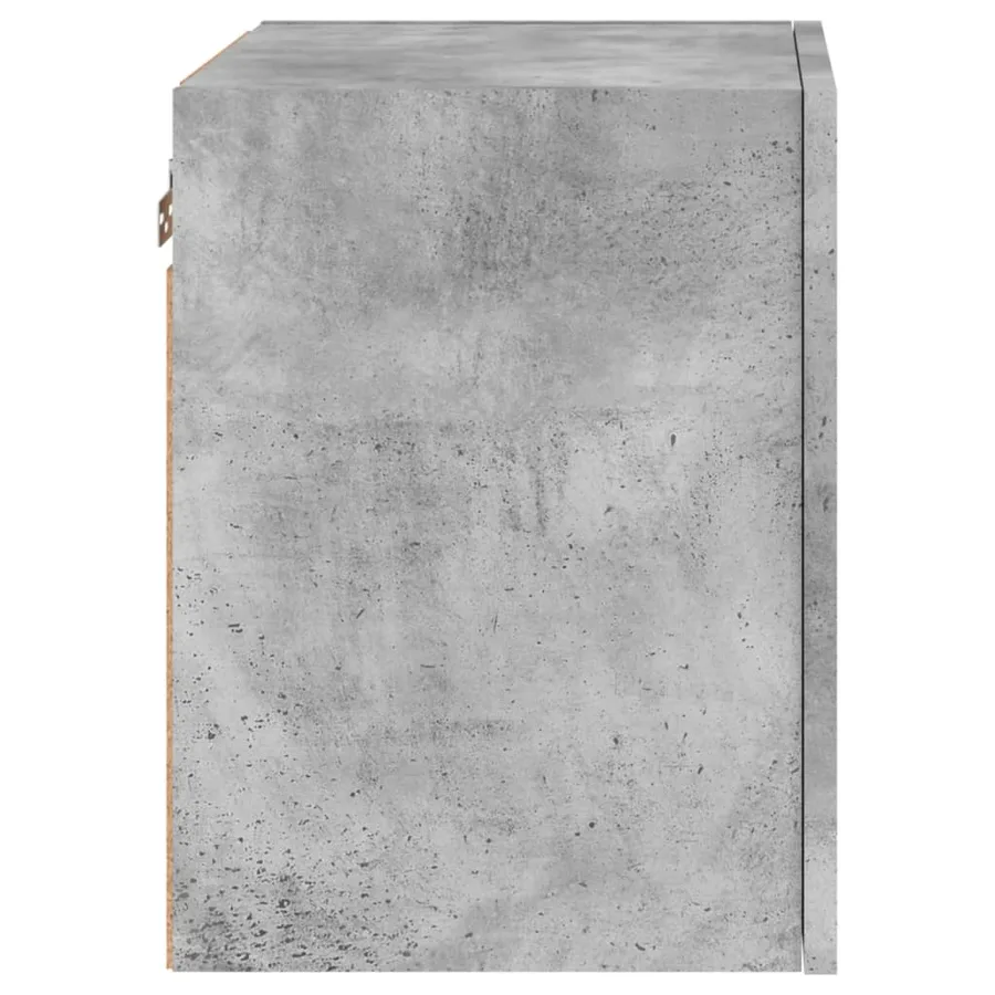 Meuble TV mural gris béton 40,5x30x40 cm bois d'ingénierie - 9