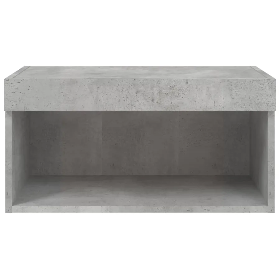 Meuble TV avec lumières LED gris béton 60x30x30 cm - 8