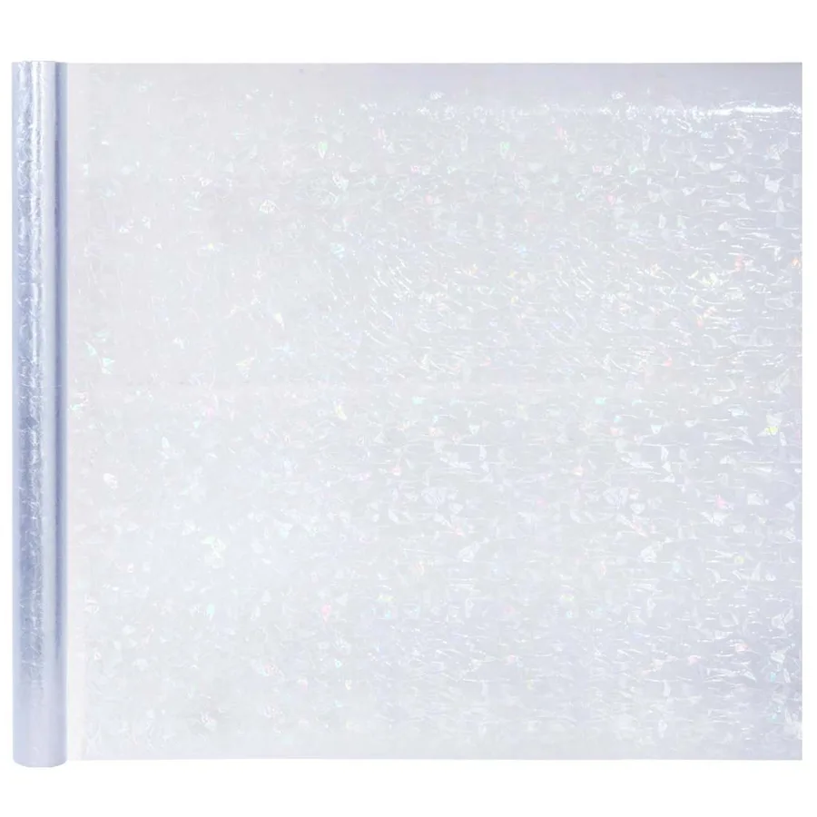 Films pour fenêtre 3 pcs dépoli motif arc-en-ciel 3D PVC - 4