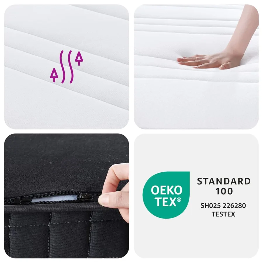 Matelas à ressorts bonnell moyen 100x200 cm - 8