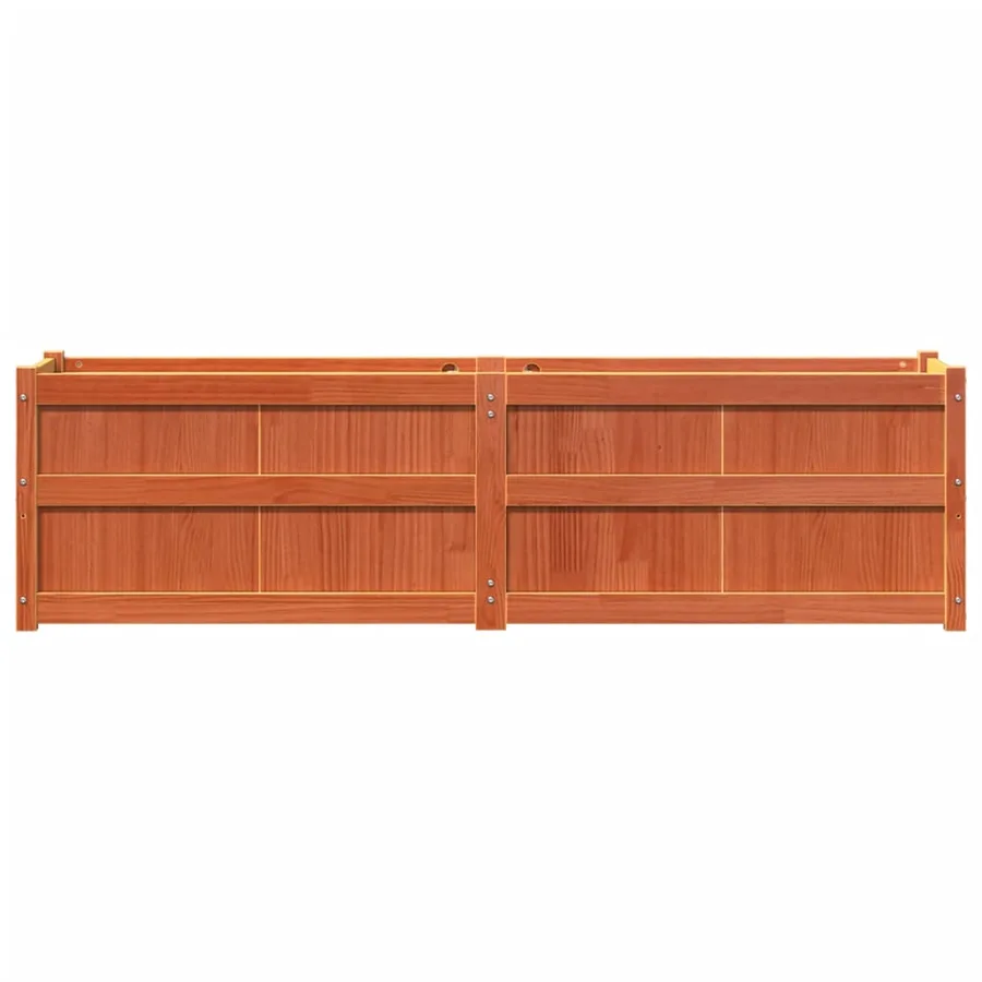Jardinière cire marron 180x50x50 cm bois de pin massif - 5