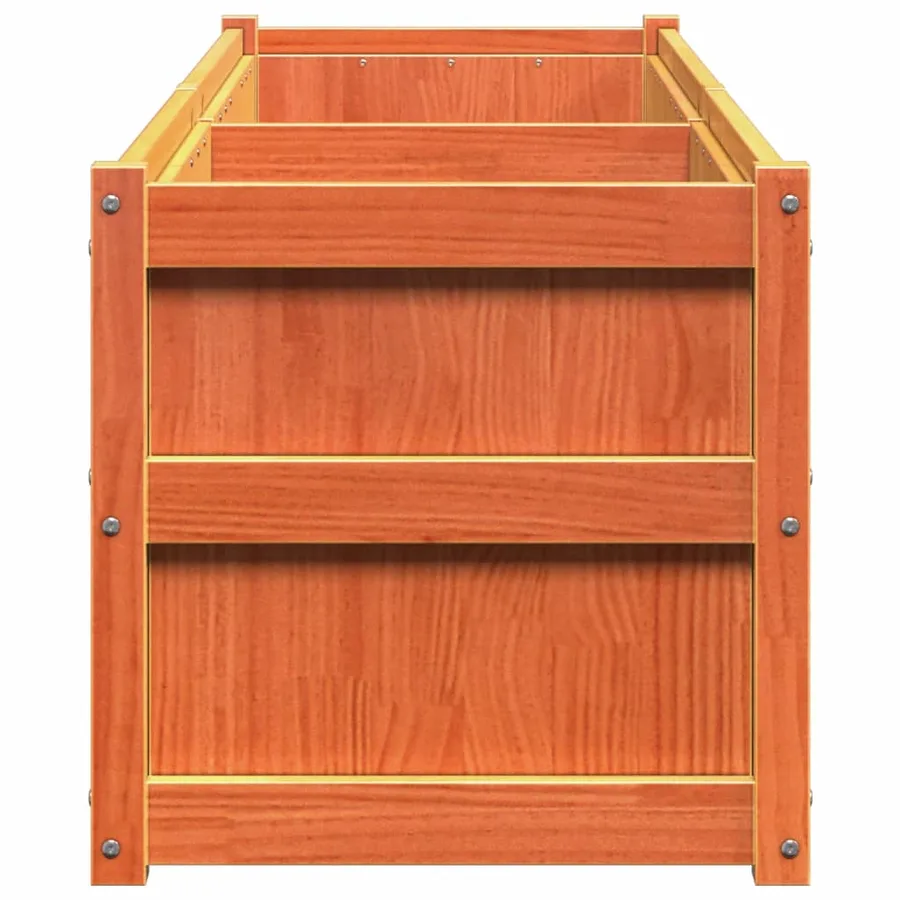 Jardinière cire marron 180x50x50 cm bois de pin massif - 6