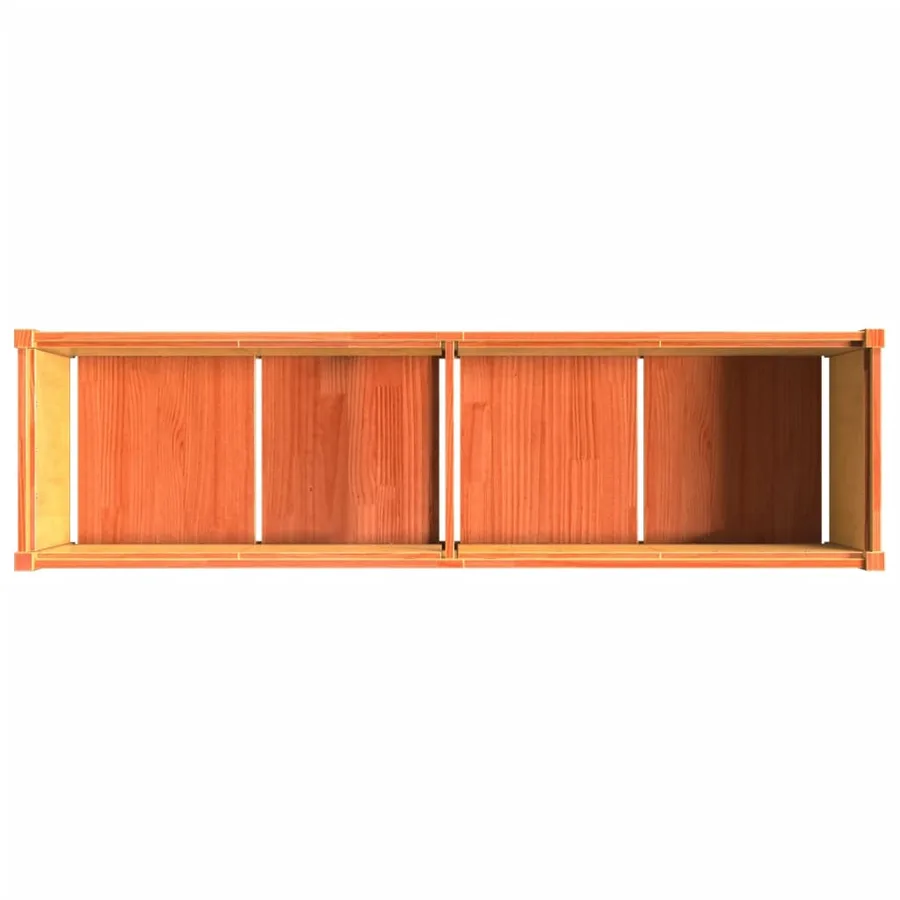 Jardinière cire marron 180x50x50 cm bois de pin massif - 8