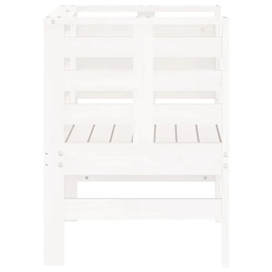 Chaises de jardin lot de 2 blanc 61,5x53x71 cm bois pin massif - 6