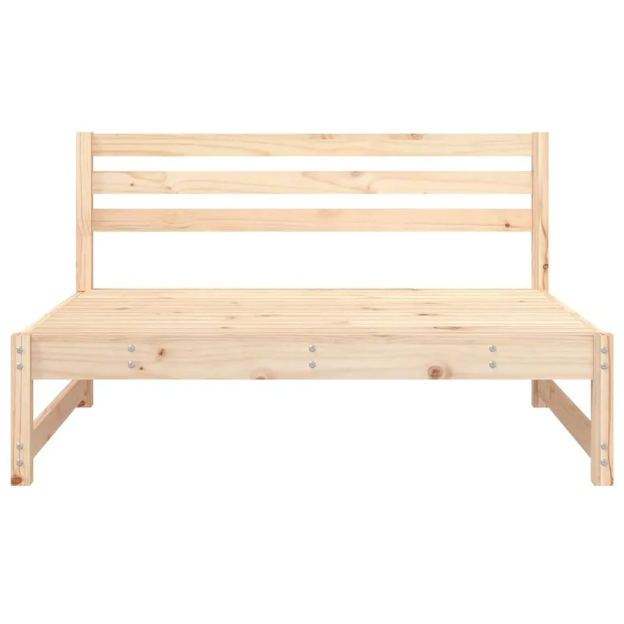 Canapés centraux de jardin 2 pcs 120x80 cm bois de pin massif - 4
