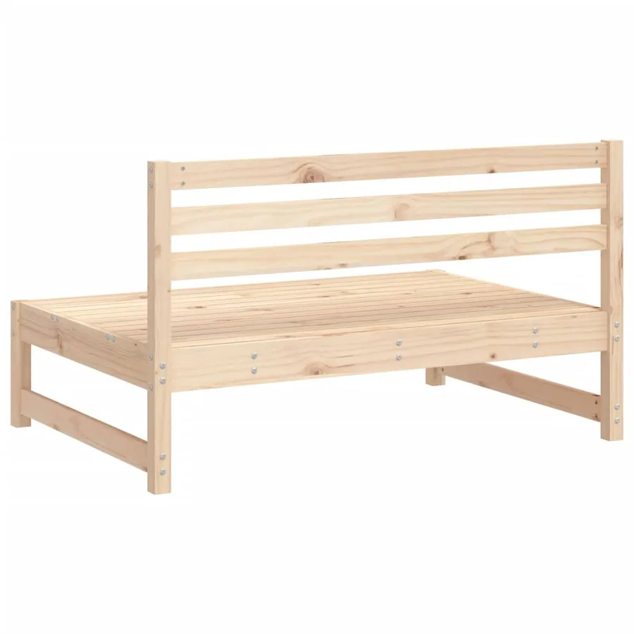 Canapés centraux de jardin 2 pcs 120x80 cm bois de pin massif - 5