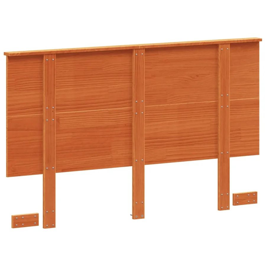 Tête de lit cire marron 135 cm bois massif de pin - 6