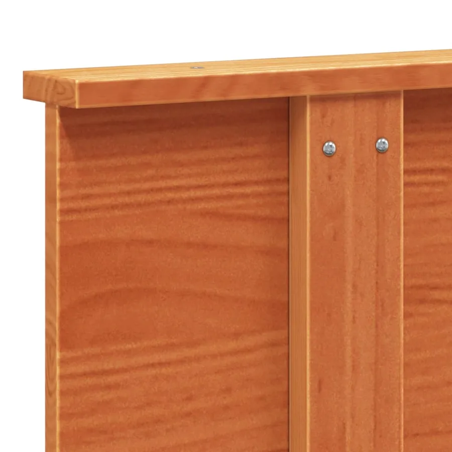 Tête de lit cire marron 135 cm bois massif de pin - 7