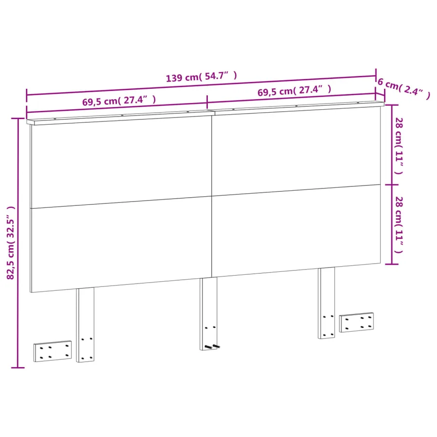 Tête de lit cire marron 135 cm bois massif de pin - 9