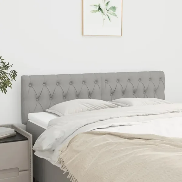 Têtes de lit Gris clair 160x7x78/88 cm Tissu