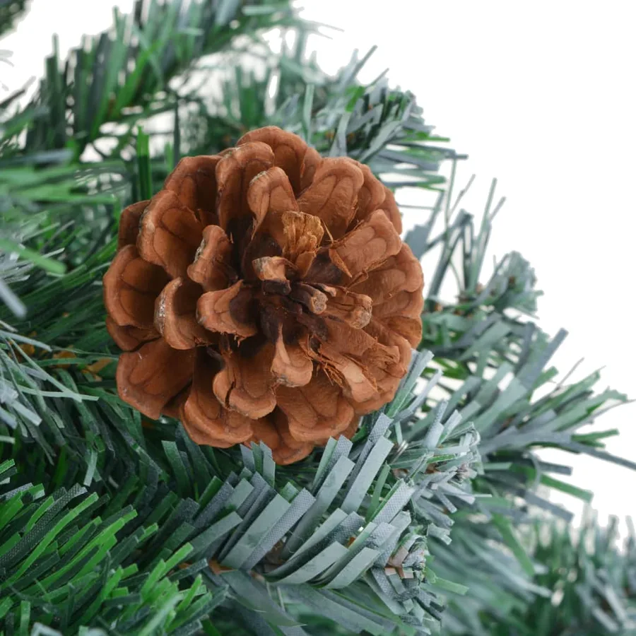 Arbre de Noël artificiel avec pommes de pin 210 cm - 4