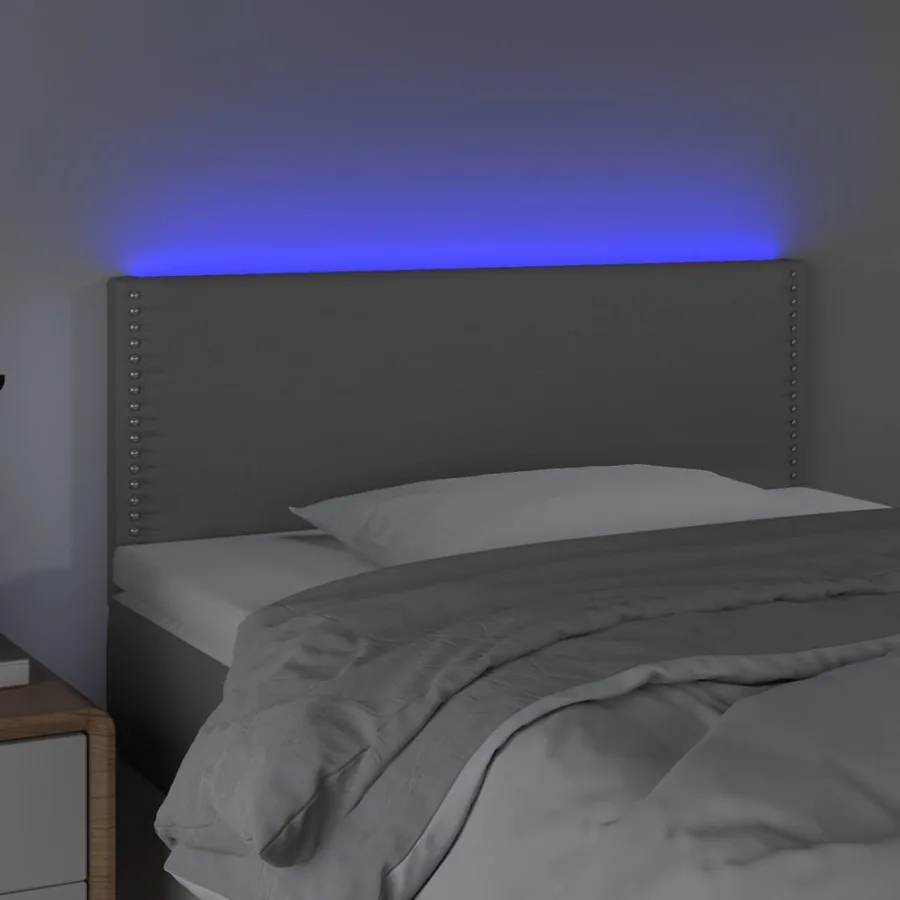 Tête de lit à LED Gris 80x5x78/88 cm Similicuir - 3