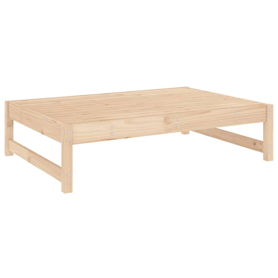 Repose-pied de jardin 120x80 cm bois de pin massif - 2