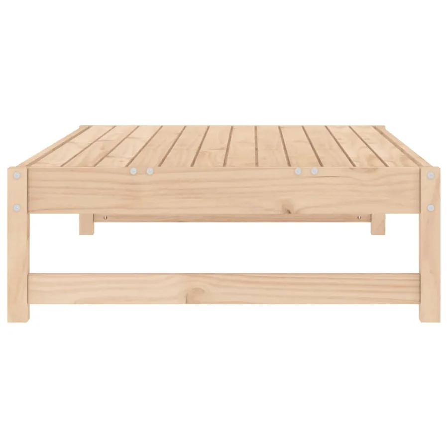 Repose-pied de jardin 120x80 cm bois de pin massif - 6