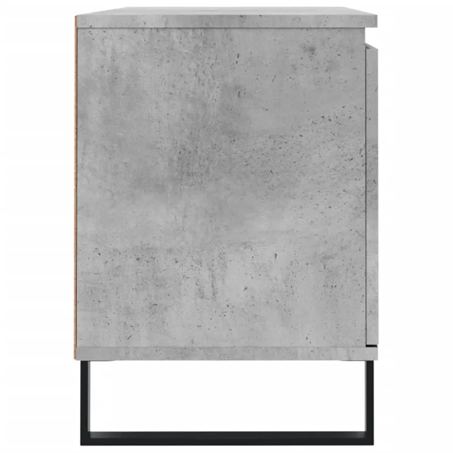 Meuble TV gris béton 104x35x50 cm bois d'ingénierie - 7