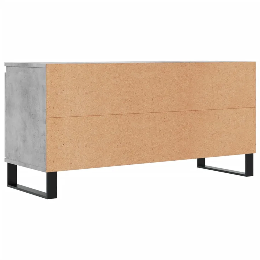 Meuble TV gris béton 104x35x50 cm bois d'ingénierie - 8
