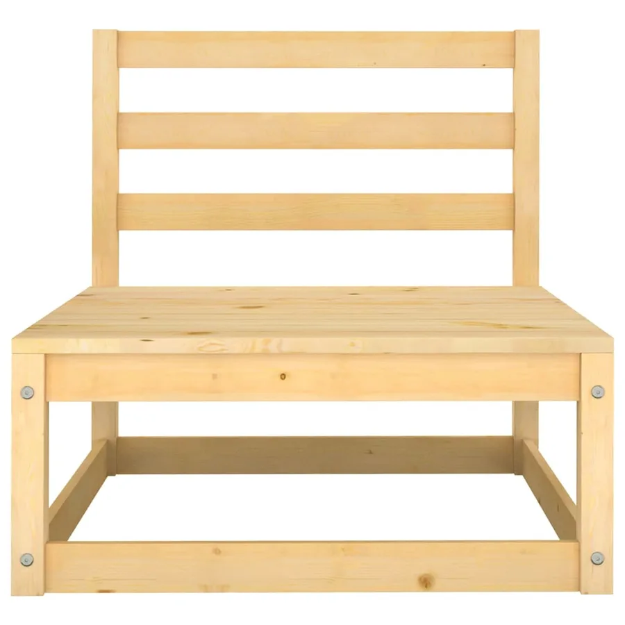 Salon de jardin 8 pcs avec coussins Bois de pin massif - 5