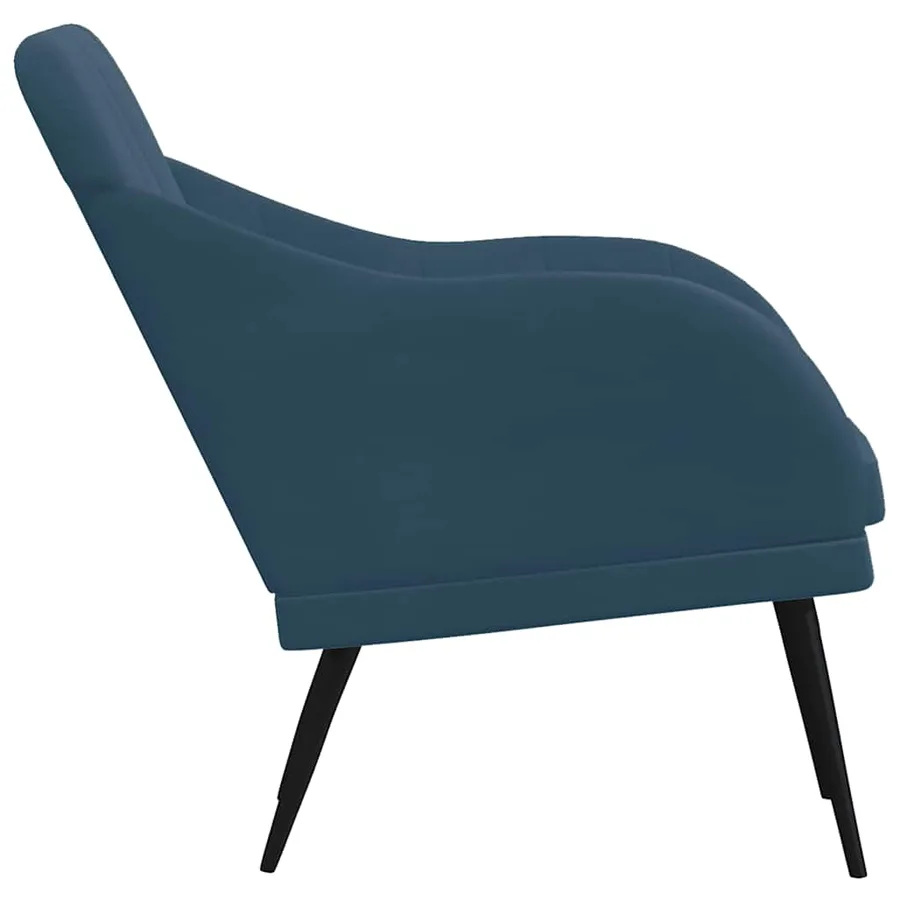 Fauteuil Bleu 63x76x80 cm Velours - 4