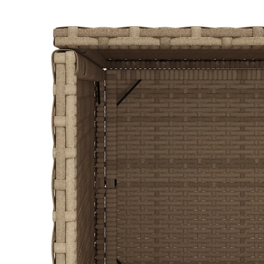Armoire de rangement de jardin beige 50x55x115cm résine tressée - 11