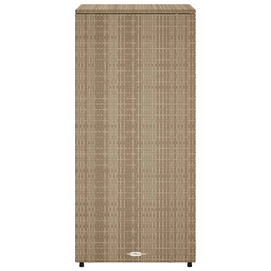 Armoire de rangement de jardin beige 50x55x115cm résine tressée - 8