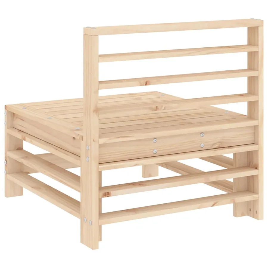 Canapés centraux de jardin 2 pcs bois de pin massif - 6