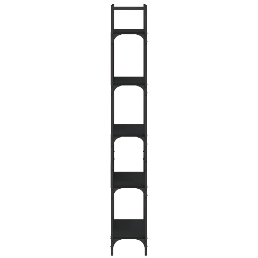Bibliothèque à 5 niveaux noir 60,5x24x166,5cm bois d'ingénierie - 6
