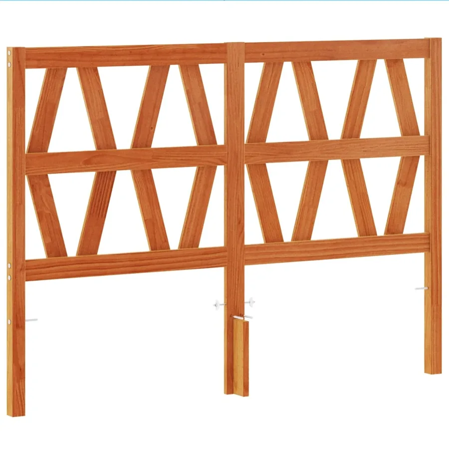 Tête de lit cire marron 160 cm bois massif de pin - 2
