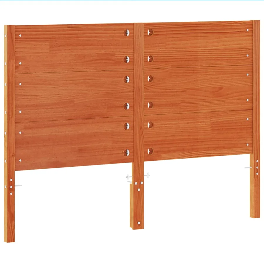 Tête de lit cire marron 150 cm bois massif de pin - 6