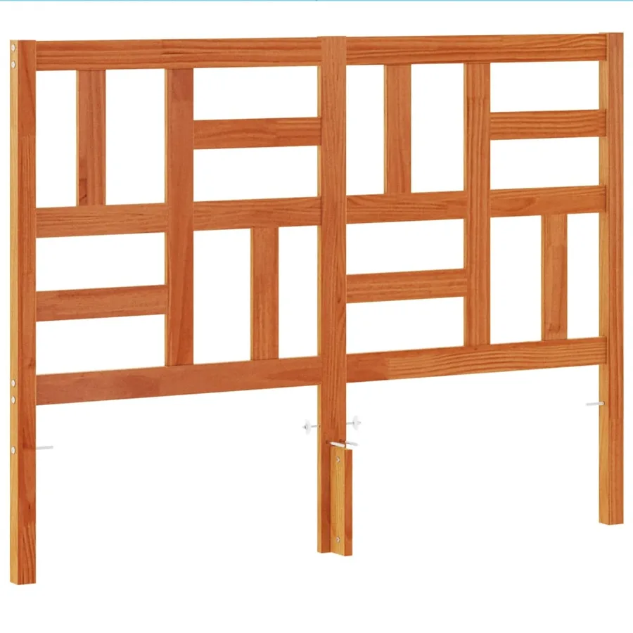 Tête de lit cire marron 135 cm bois massif de pin - 2