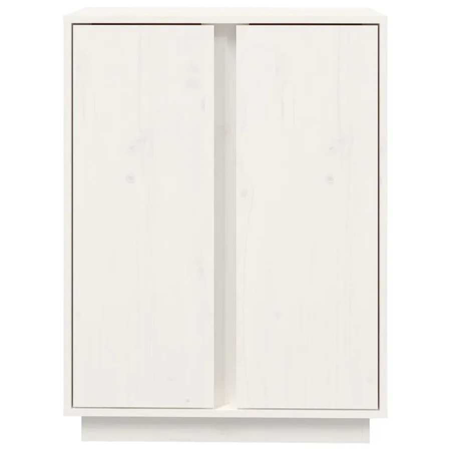 Buffet Blanc 60x35x80 cm Bois massif de pin - 6