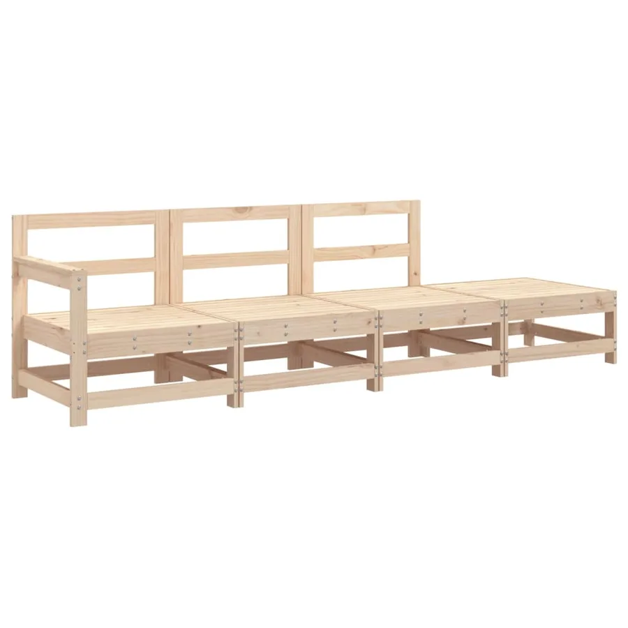 Salon de jardin 4 pcs bois massif de pin - 2