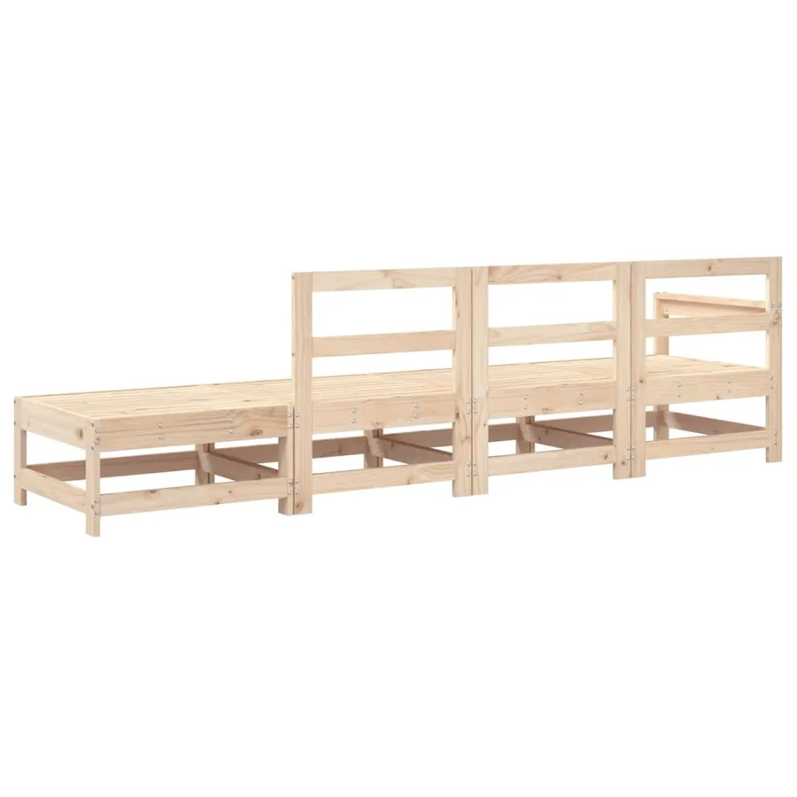 Salon de jardin 4 pcs bois massif de pin - 6