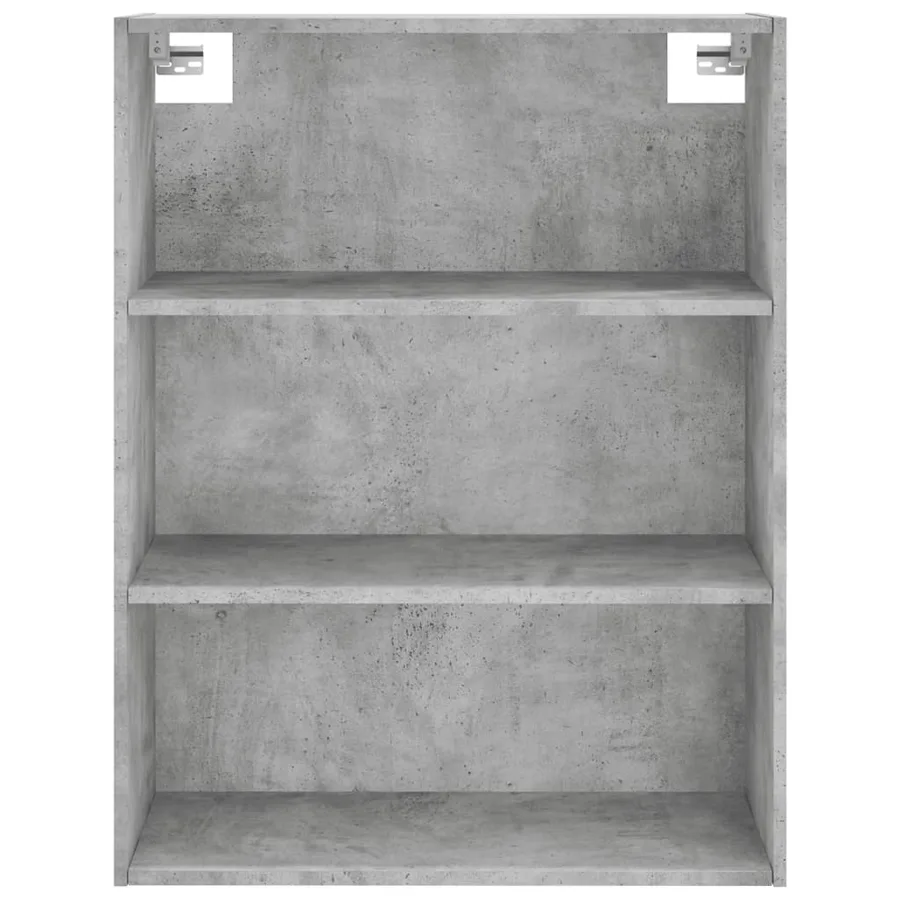 Buffet haut Gris béton 69,5x34x180 cm Bois d'ingénierie - 6