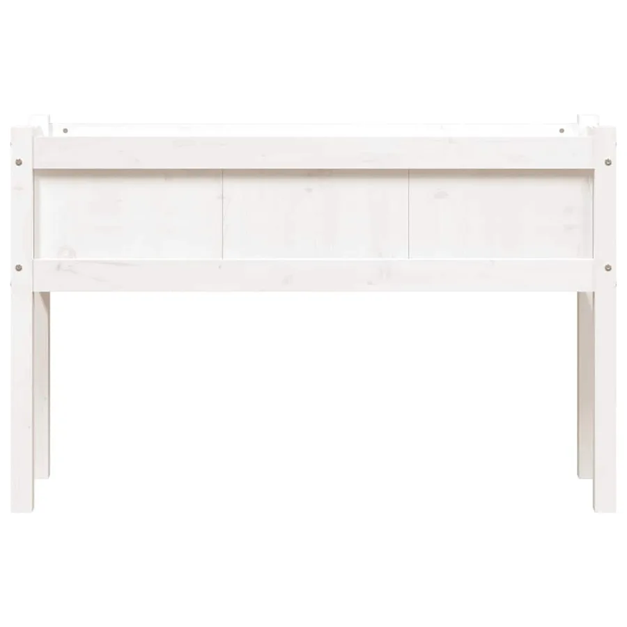 Jardinières 2 pcs avec pieds blanc bois de pin massif - 5