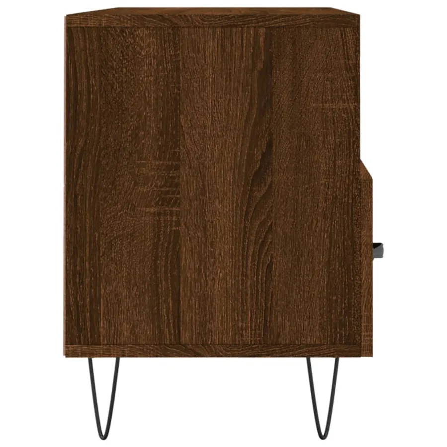 Meuble TV chêne marron 102x36x50 cm bois d'ingénierie - 7