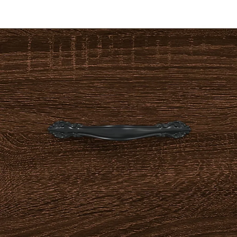 Meuble TV chêne marron 102x36x50 cm bois d'ingénierie - 9