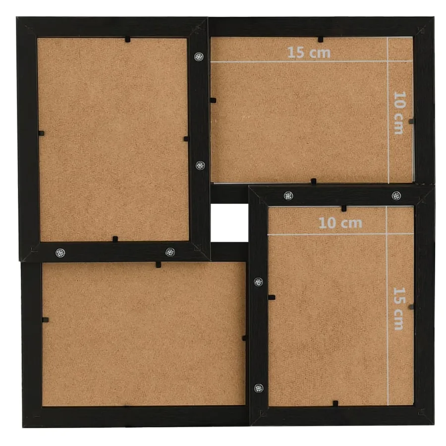 Collage de cadres photo pour photo de 4x (10x15 cm) Noir MDF - 8