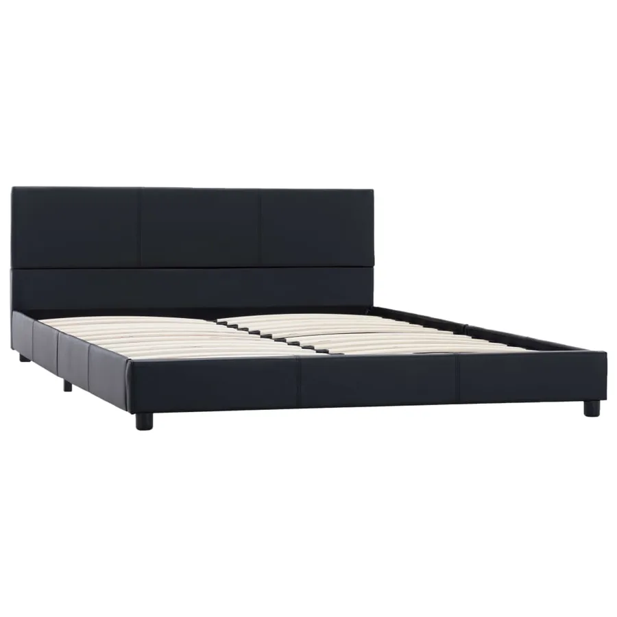 Cadre de lit Noir Similicuir 160x200 cm - 2