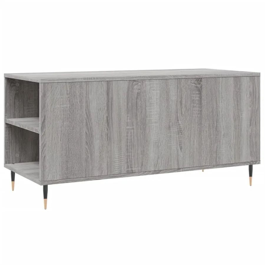 Table basse sonoma gris 102x44,5x50 cm bois d'ingénierie - 8