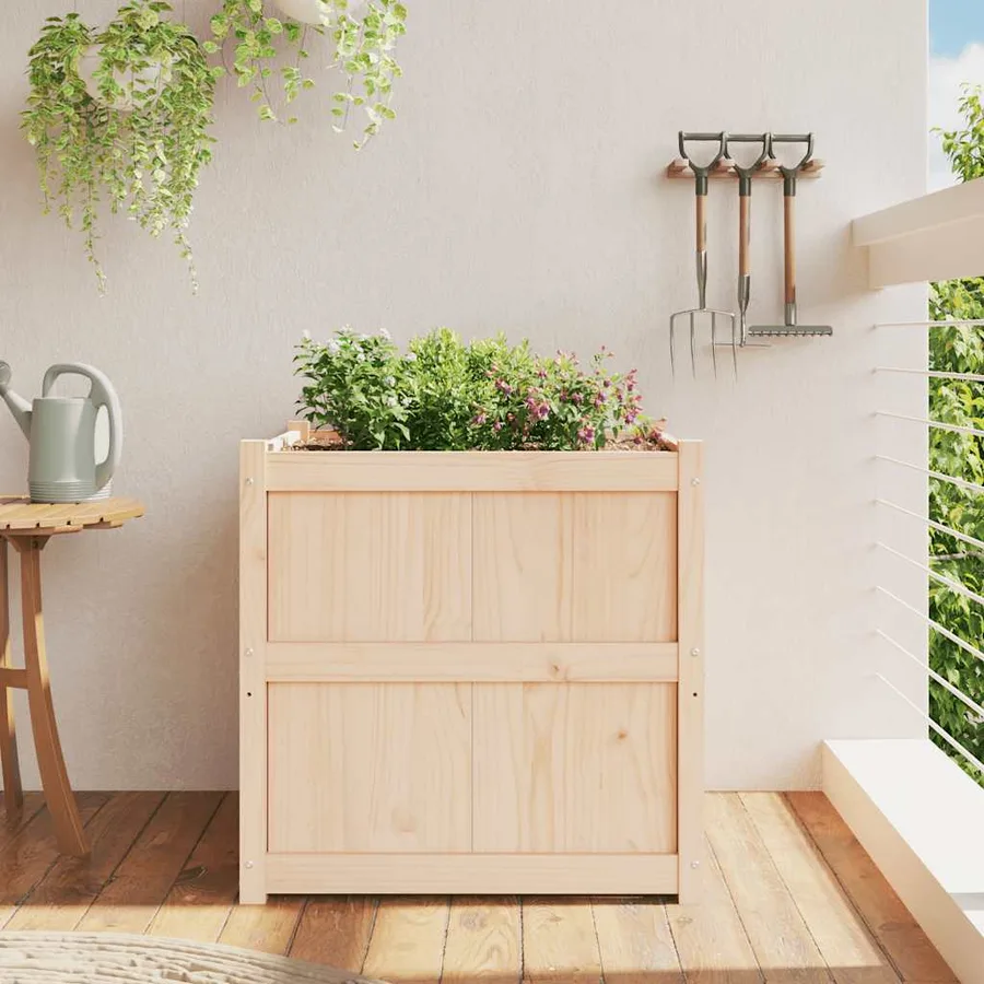 Jardinière d'extérieur 70x70x70 cm bois de pin massif - 3