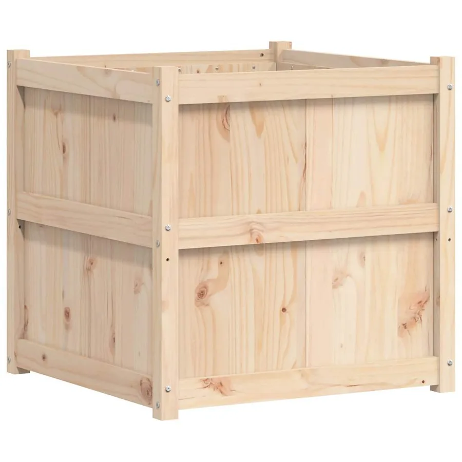 Jardinière d'extérieur 70x70x70 cm bois de pin massif - 7
