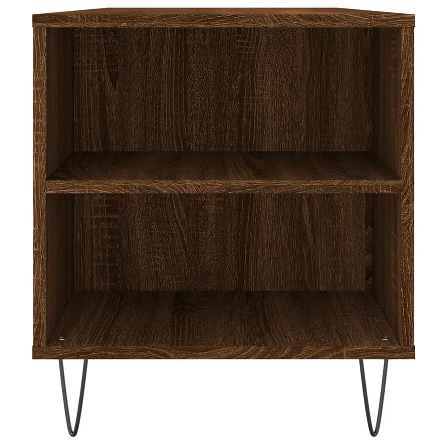 Table basse chêne marron 102x44,5x50 cm bois d'ingénierie - 7