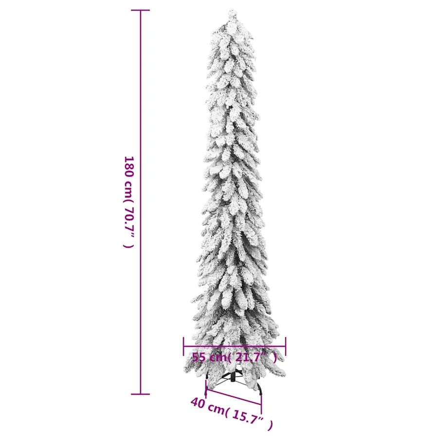Sapin de Noël artificiel pré-éclairé avec 100 LED/neige floquée - 11