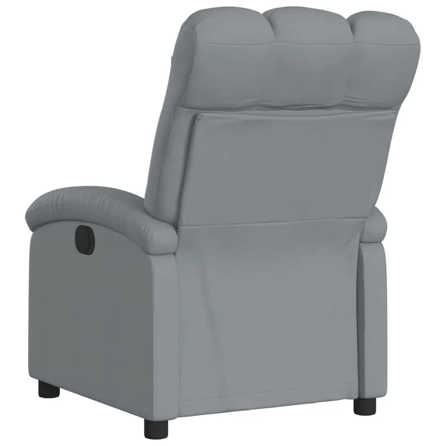 Fauteuil inclinable en tissu gris clair - 5