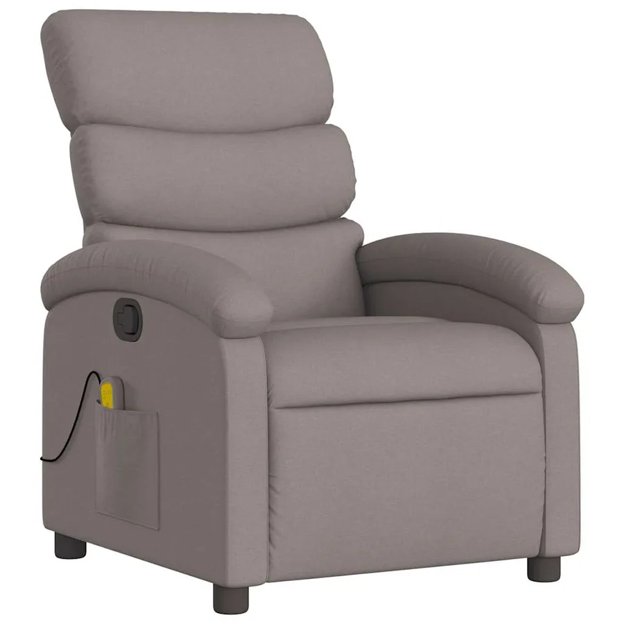 Fauteuil de massage inclinable Taupe Tissu - 3