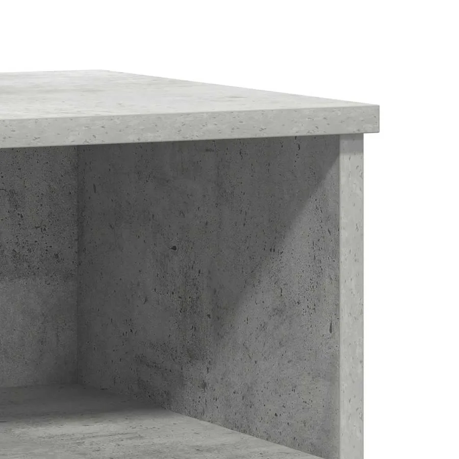 Table de chevet gris béton 40x35x50 cm bois d’ingénierie - 7